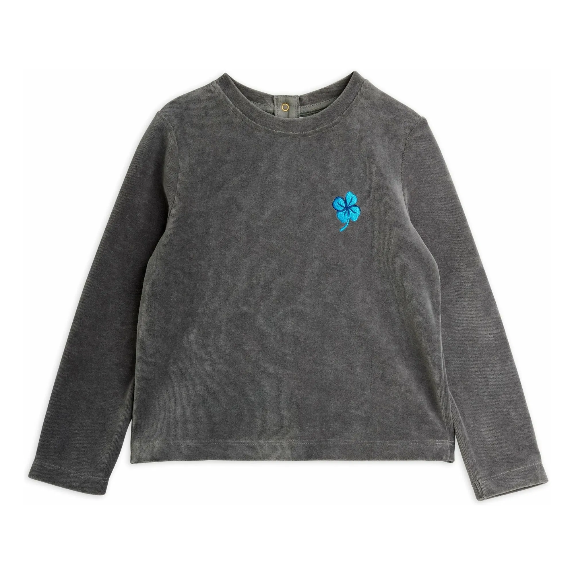 Mini Rodini Grey Clover Velvet T-Shirt