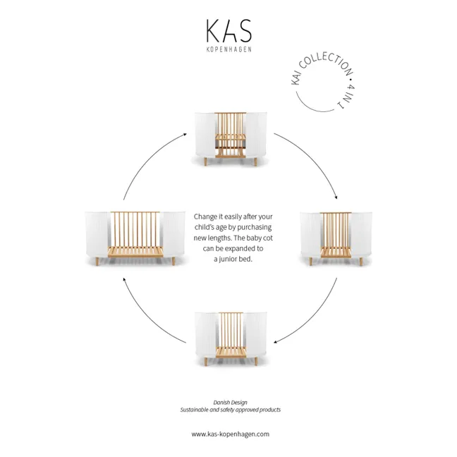 Lit bébé évolutif Kai | Chêne