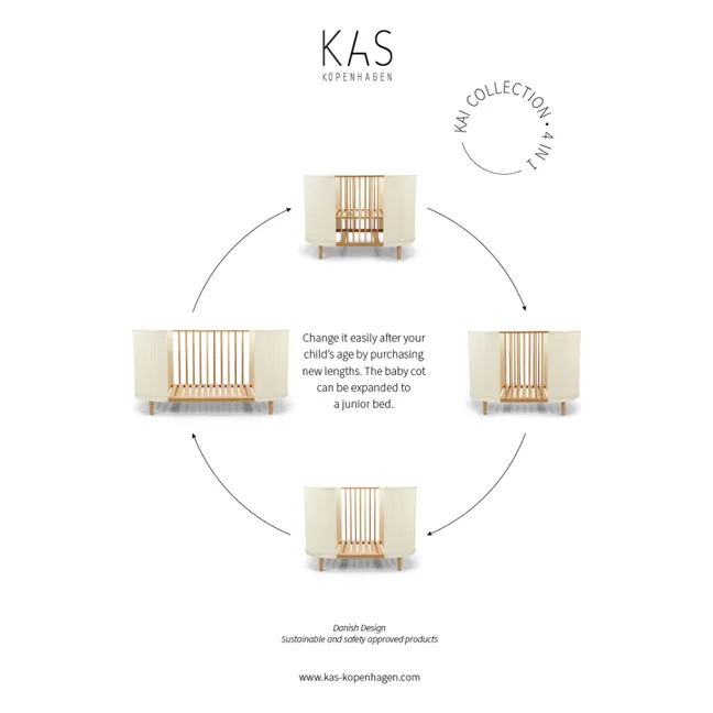 Kit de conversion pour lit bébé Kai | Chêne