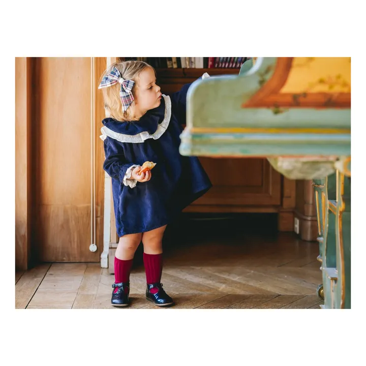 Barrette Carlotta Carreaux | Rouge- Image produit n°2