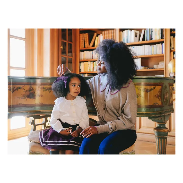 Barrette Carlotta Velours | Prune- Image produit n°3