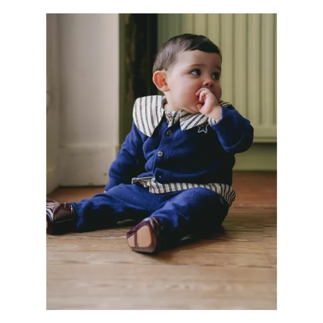 Vassili Wool Cardigan | Navy blue