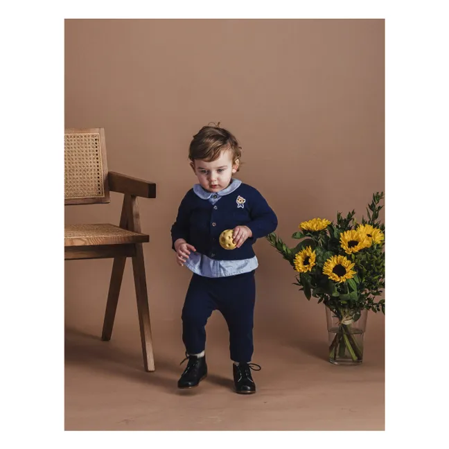 Vassili Wool Cardigan | Navy blue