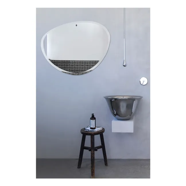 Extra flat beveled oval mirror - 87x67 cm