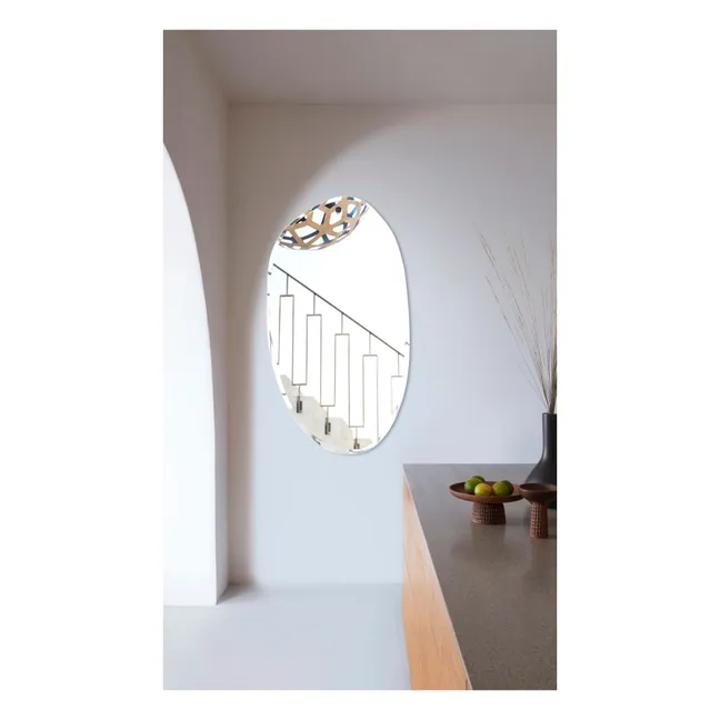 Miroir extra plat biseauté - forme aléatoire ovale 60x100 cm
