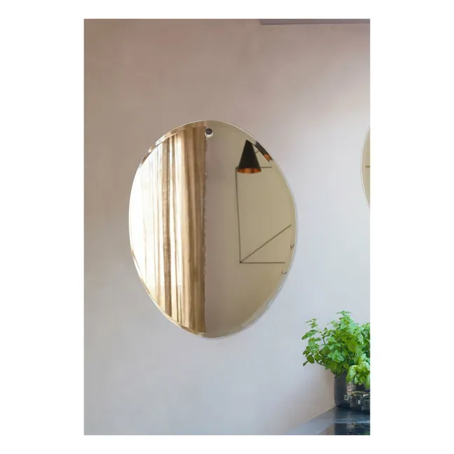 Miroir extra plat biseauté - forme aléatoire ovale 50x66 cm