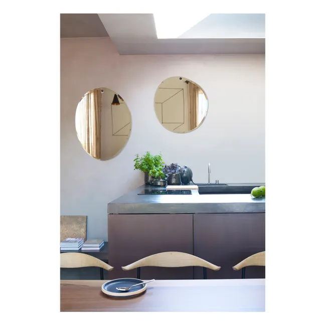 Miroir extra plat biseauté - forme aléatoire ovale 50x66 cm