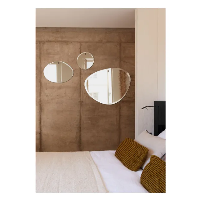 Miroir extra plat biseauté - forme aléatoire ovale horizontale 55x40 cm