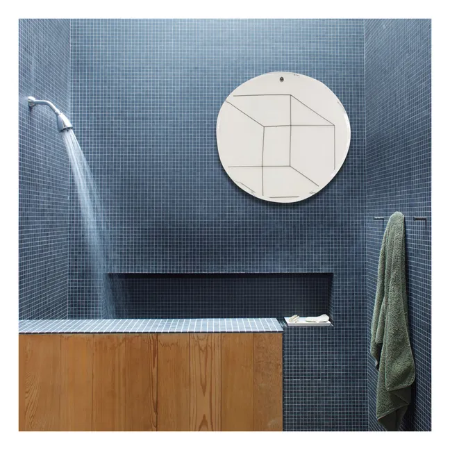 Miroir extra plat biseauté - forme aléatoire ronde 67,5x70 cm