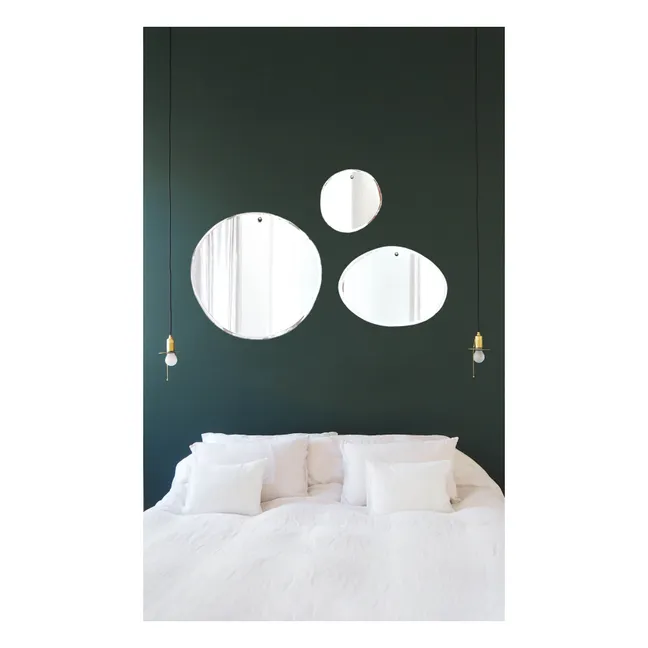 Miroir extra plat biseauté - forme aléatoire ronde 67,5x70 cm