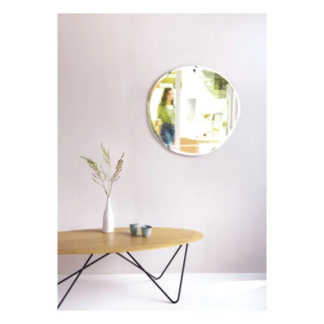 Miroir extra plat biseauté - forme aléatoire ronde 67,5x70 cm