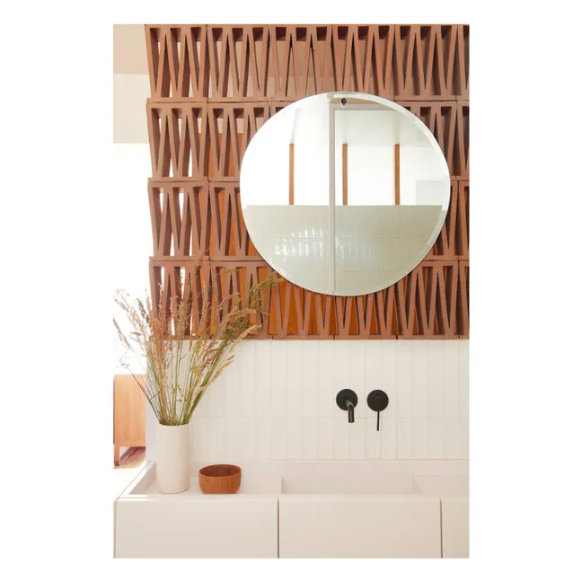 Miroir extra plat biseauté - forme aléatoire ronde 67,5x70 cm