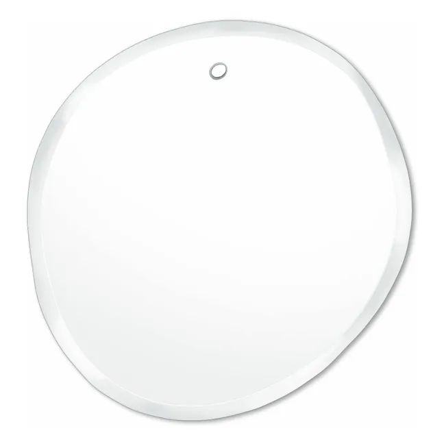 Miroir extra plat biseauté - forme aléatoire ronde 32x33 cm