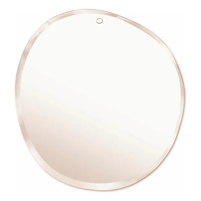 Miroir extra plat biseauté-forme aléatoire rond 47x50 cm
