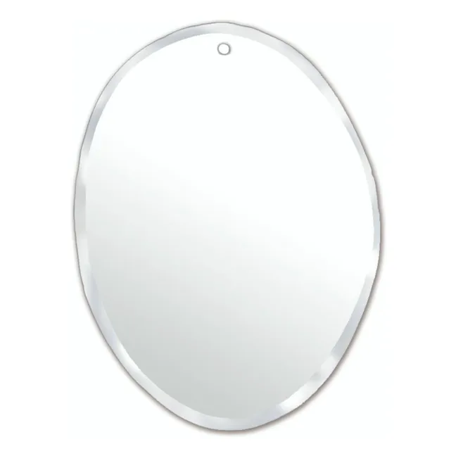 Miroir extra plat biseauté - forme aléatoire ovale 50x66 cm