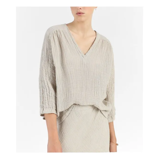 Roya Linen blouse | Ecru