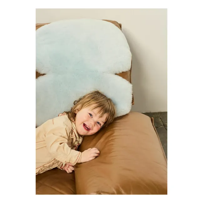 Peau de mouton pour poussette et couffin - 68x44 cm | Bleu