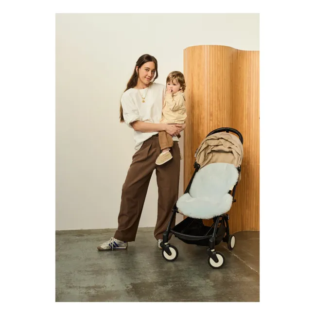 Schaffell für Kinderwagen und Tragetasche - 68x44 cm | Blau