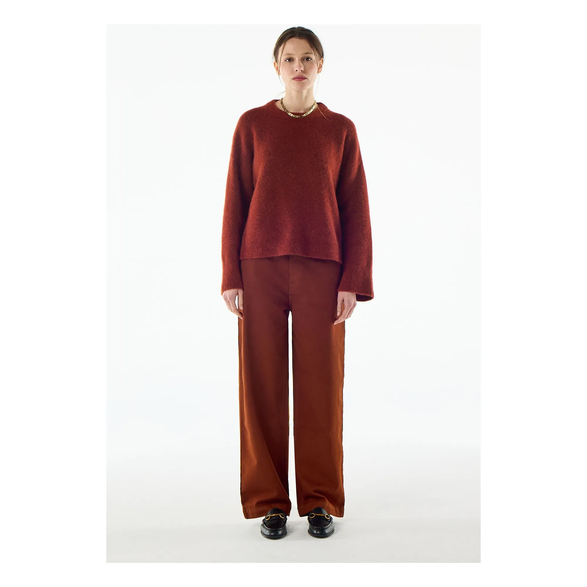 Bellepiece Red Ochre Kipling Baby Alpaca Sweater