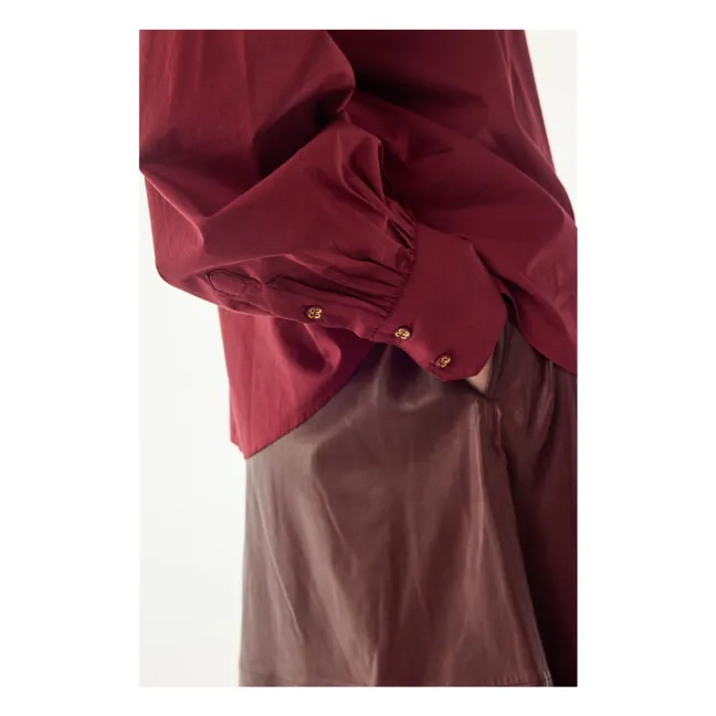 Blouse Tom Popeline de Coton | Bordeaux