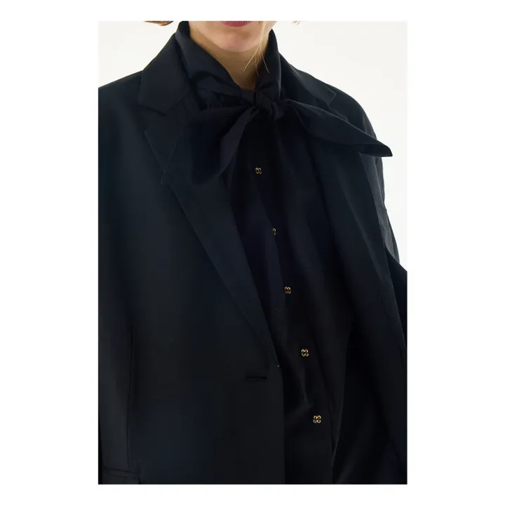Veste Tailoring London Laine Vierge | Noir- Image produit n°5