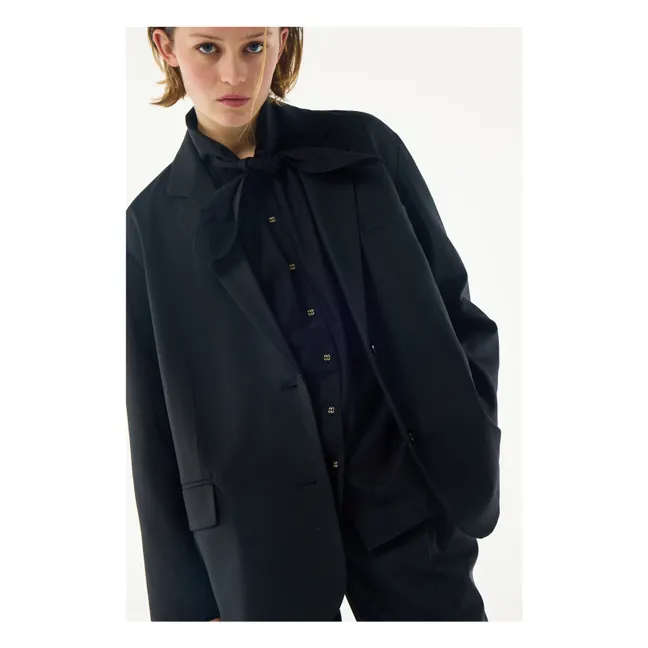 Chaqueta de lana virgen Tailoring London | Negro