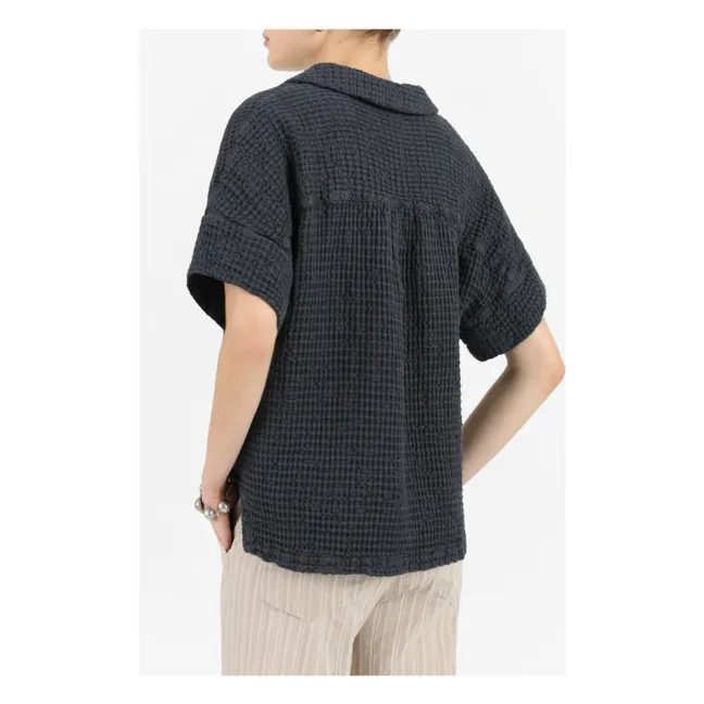 Camicia Laguna in cotone e lino | Grigio antracite