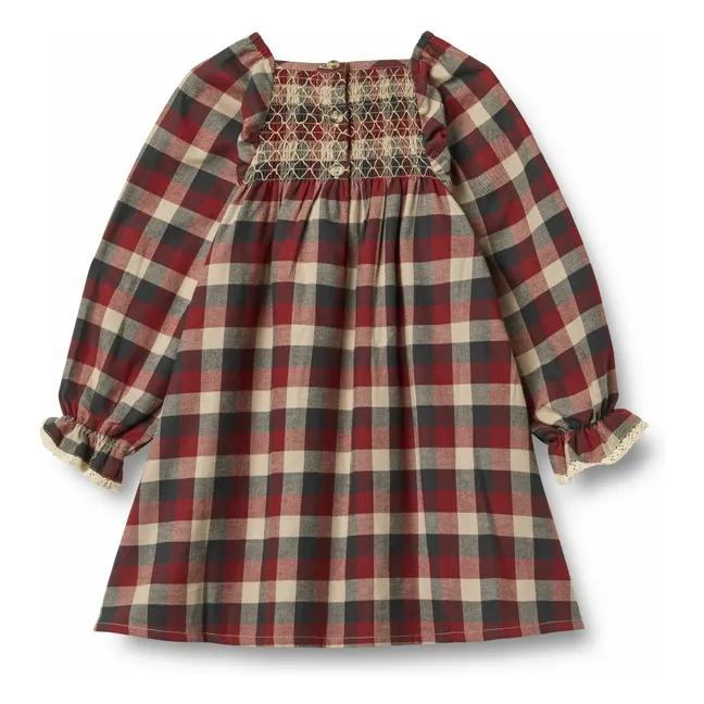 Bella Dress Cotone organico a quadri | Rosso