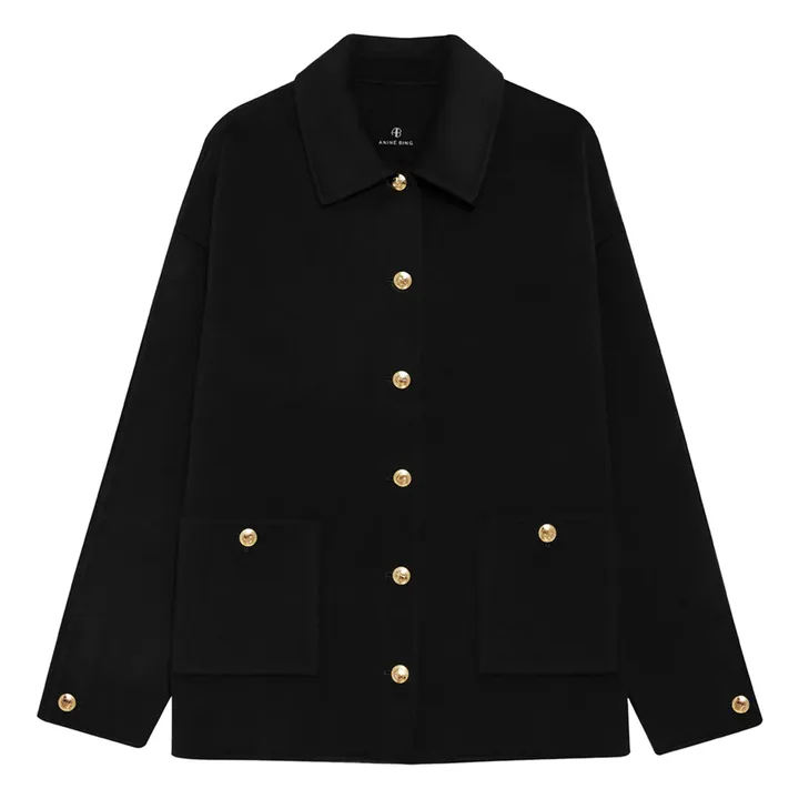 Chaqueta de lana Luca | Negro- Imagen del producto n°0