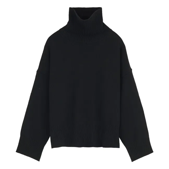 Jersey de lana merina Silene | Negro