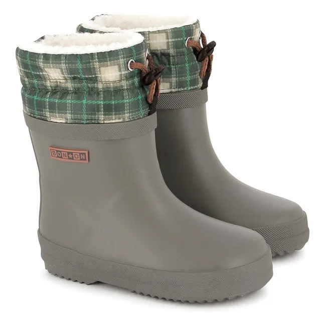 Bottes de Pluie Ploc Fur | Vert kaki