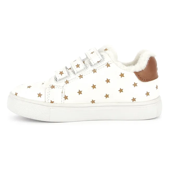 Baskets Scratchs Fur Basil Etoiles | Blanc