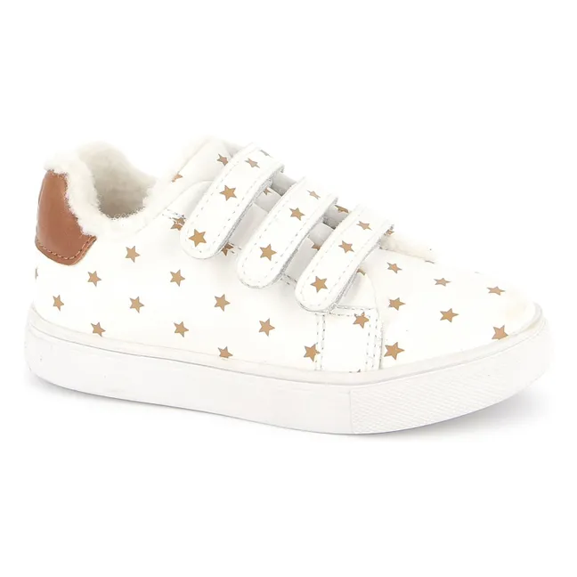 Baskets Scratchs Fur Basil Etoiles | Blanc