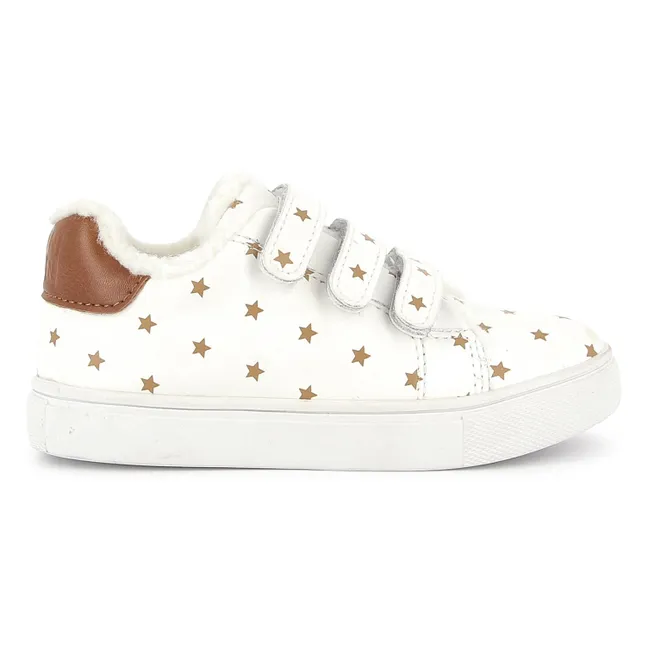 Baskets Scratchs Fur Basil Etoiles | Blanc