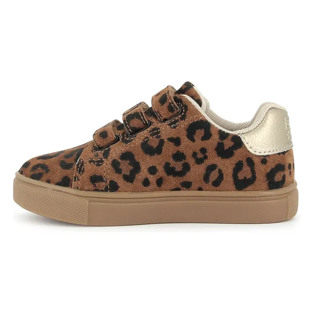 Baskets Scratchs Basil Leopard Velours | Brun
