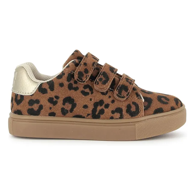 Baskets Scratchs Basil Leopard Velours | Brun