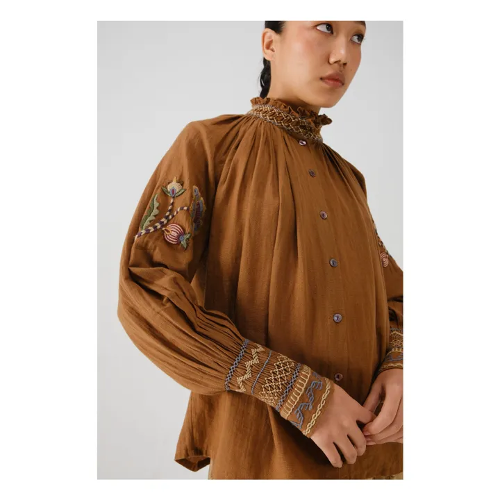 Blusa bordada Farmer Bloom | Rosa Viejo- Imagen del producto n°3