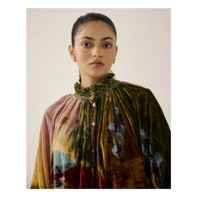 Farmer Lakeside Velvet blouse | Burgundy