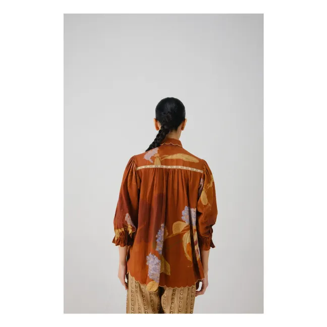 Judy Foliage blouse | Terracotta