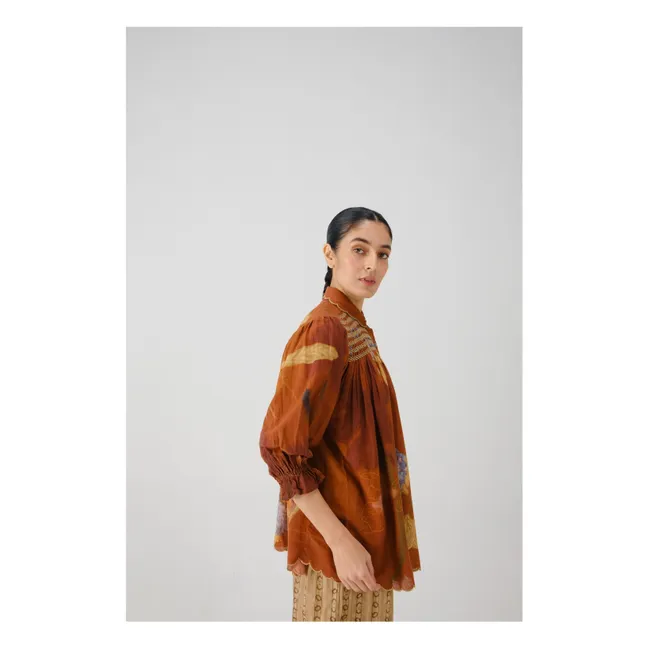 Judy Foliage blouse | Terracotta