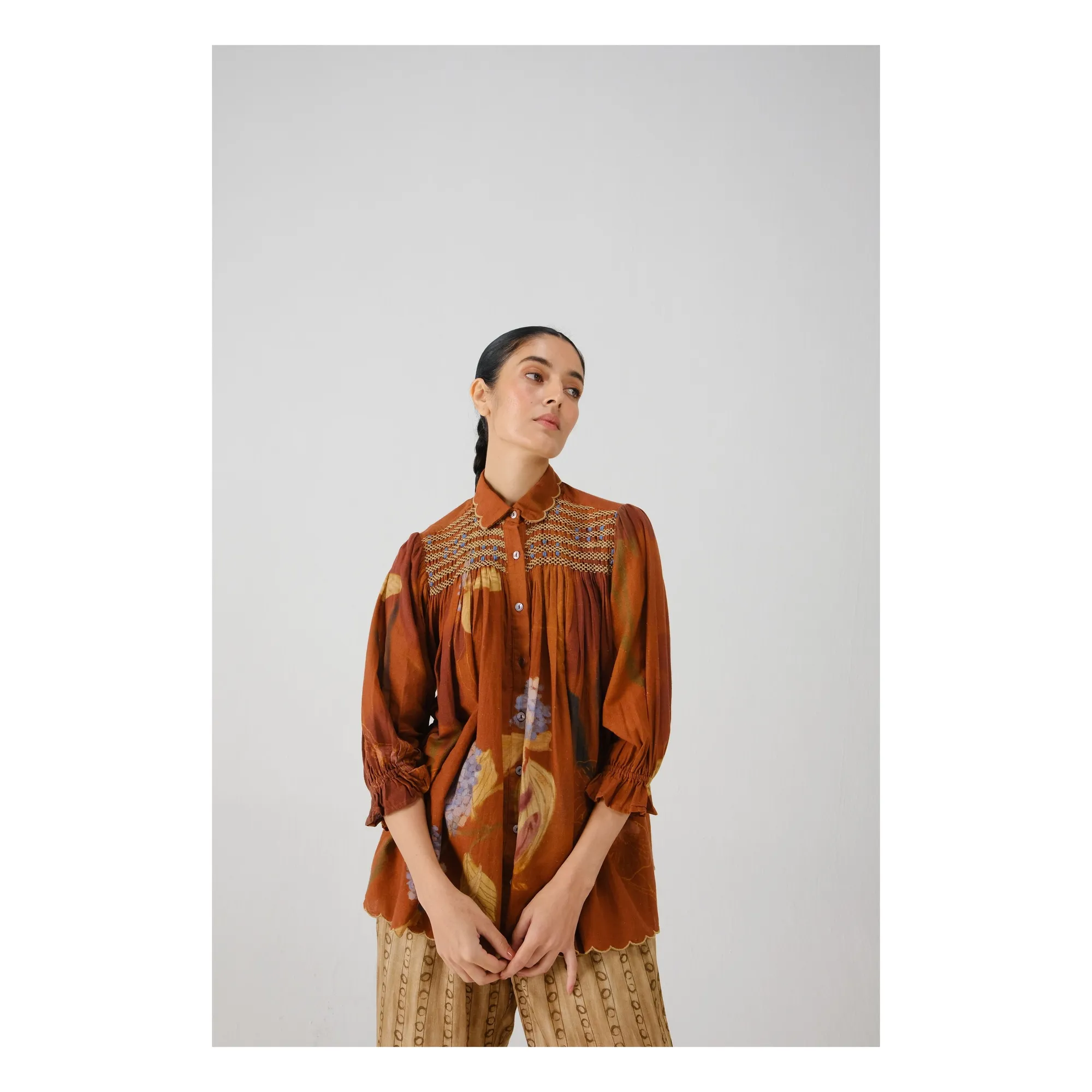 Cord Terracotta Judy Foliage Blouse