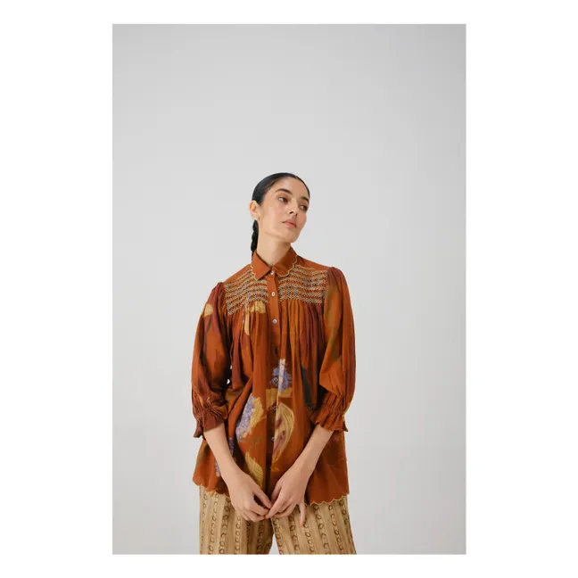 Judy Foliage blouse | Terracotta