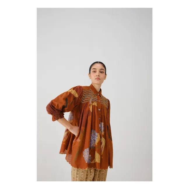 Judy Foliage blouse | Terracotta