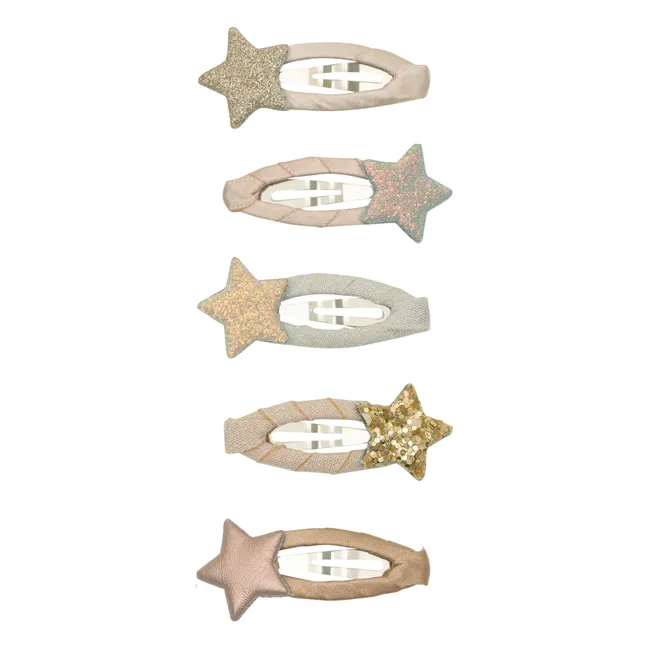 Lot de 5 Mini Barrettes Stellina | Doré