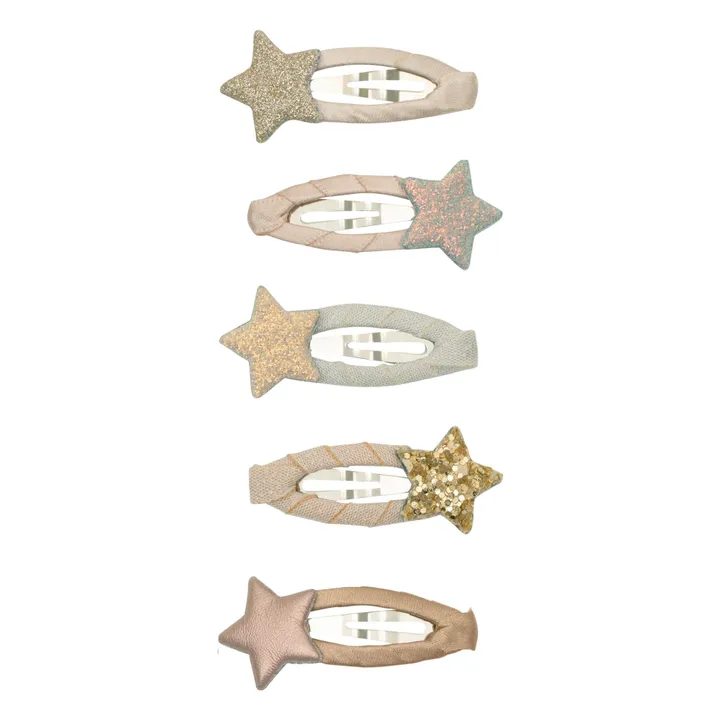 Lot de 5 Mini Barrettes Stellina | Doré- Image produit n°0