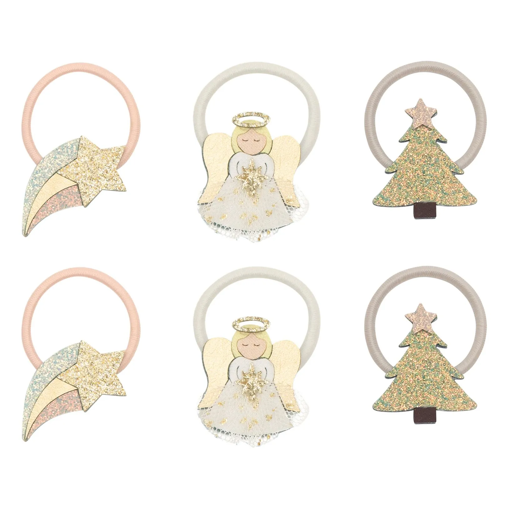 Mimi & Lula Gold Set Of 6 Angel Mini Chouchous