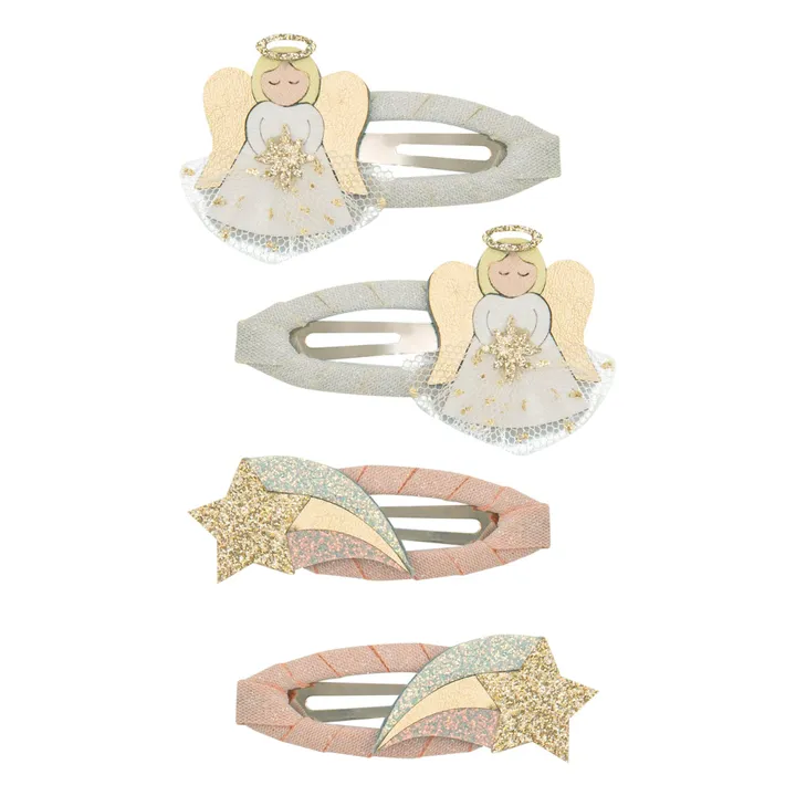 Lot de 4 Barrettes Angel | Doré- Image produit n°0