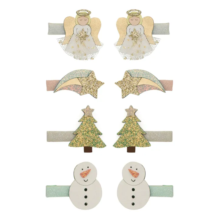 Lot de 8 Mini Barrettes Angel | Doré- Image produit n°0