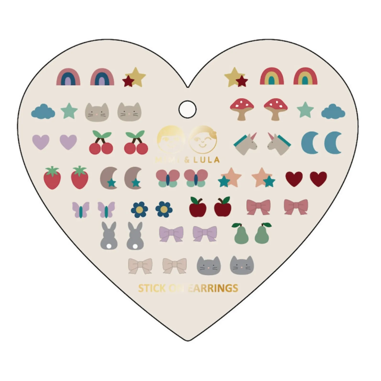 Mimi & Lula Pink Self-Adhesive Earrings