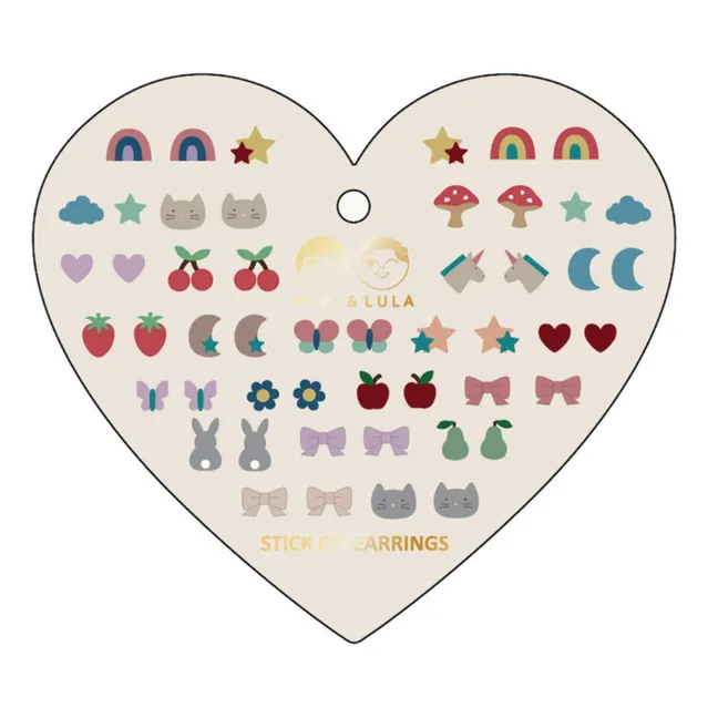 Boucles d'oreilles autocollantes | Rose